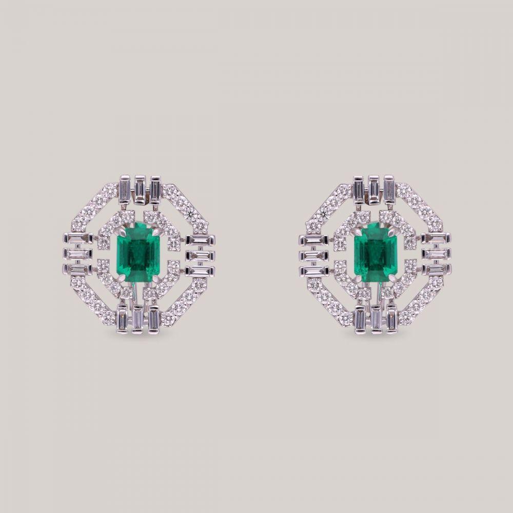 Gatsby Gleam Diamond Earrings, Jaipur Gems