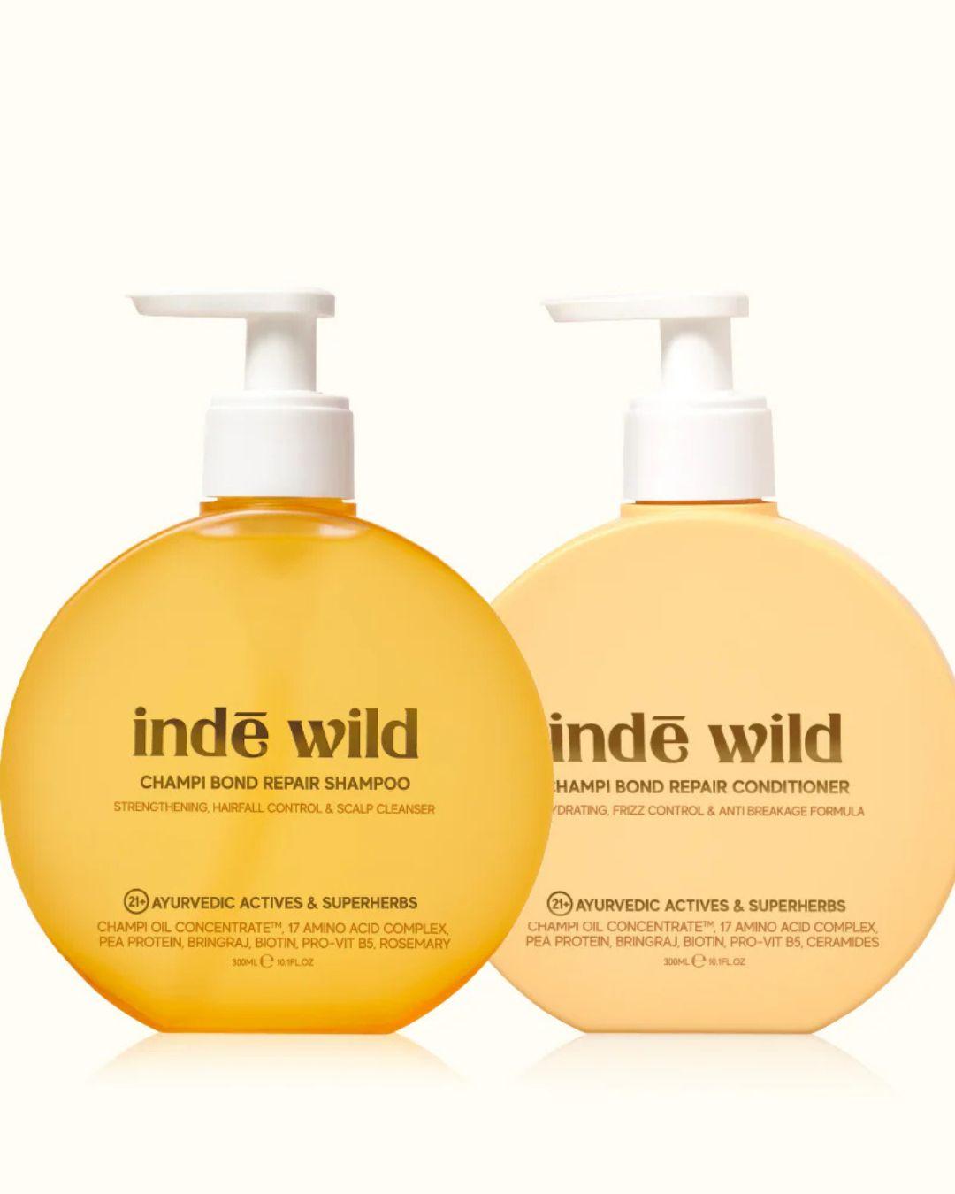 Indē Wild Champi Bond Repair Shampoo + Conditioner Duo