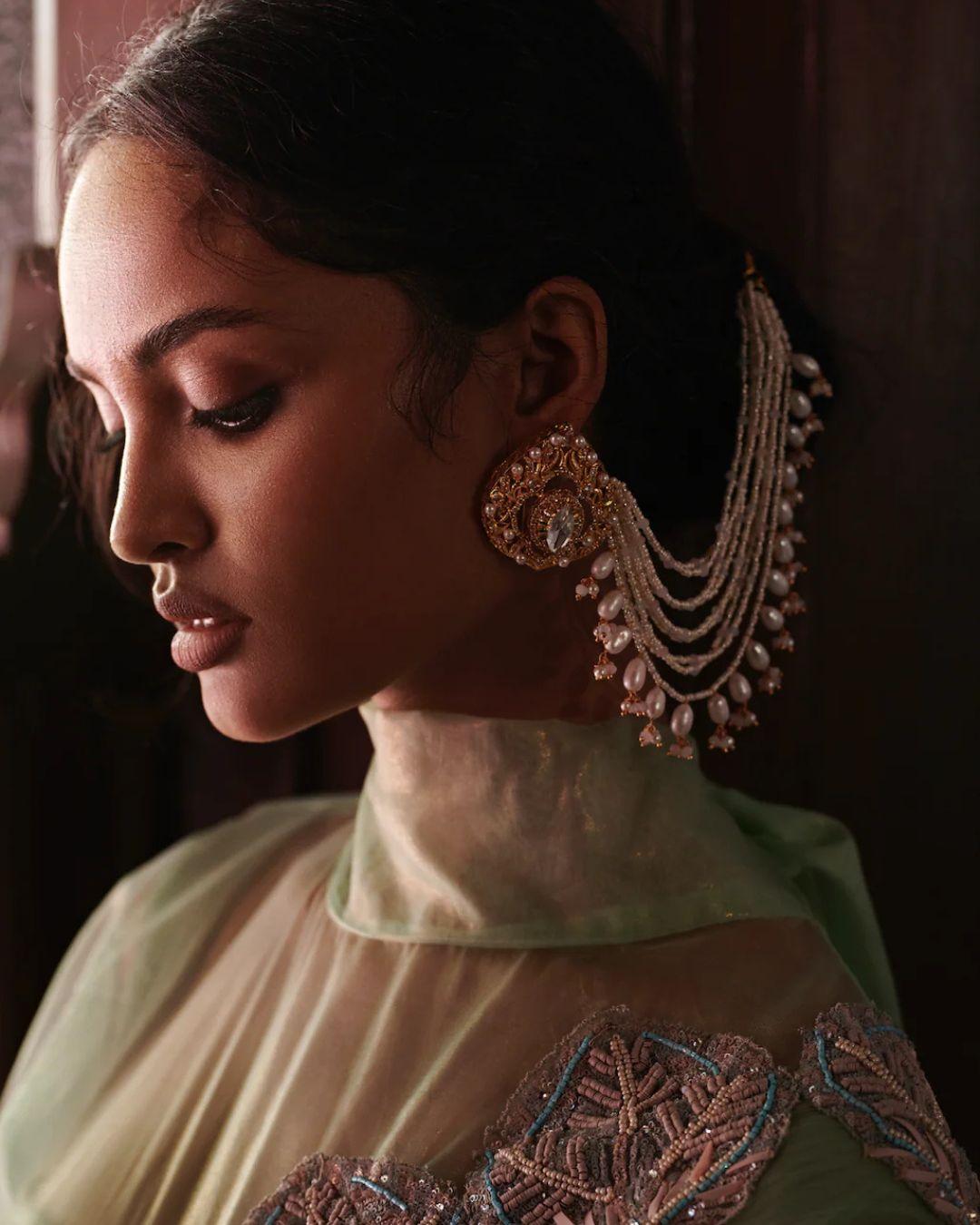 Pardah Pearl Diamond Earrings