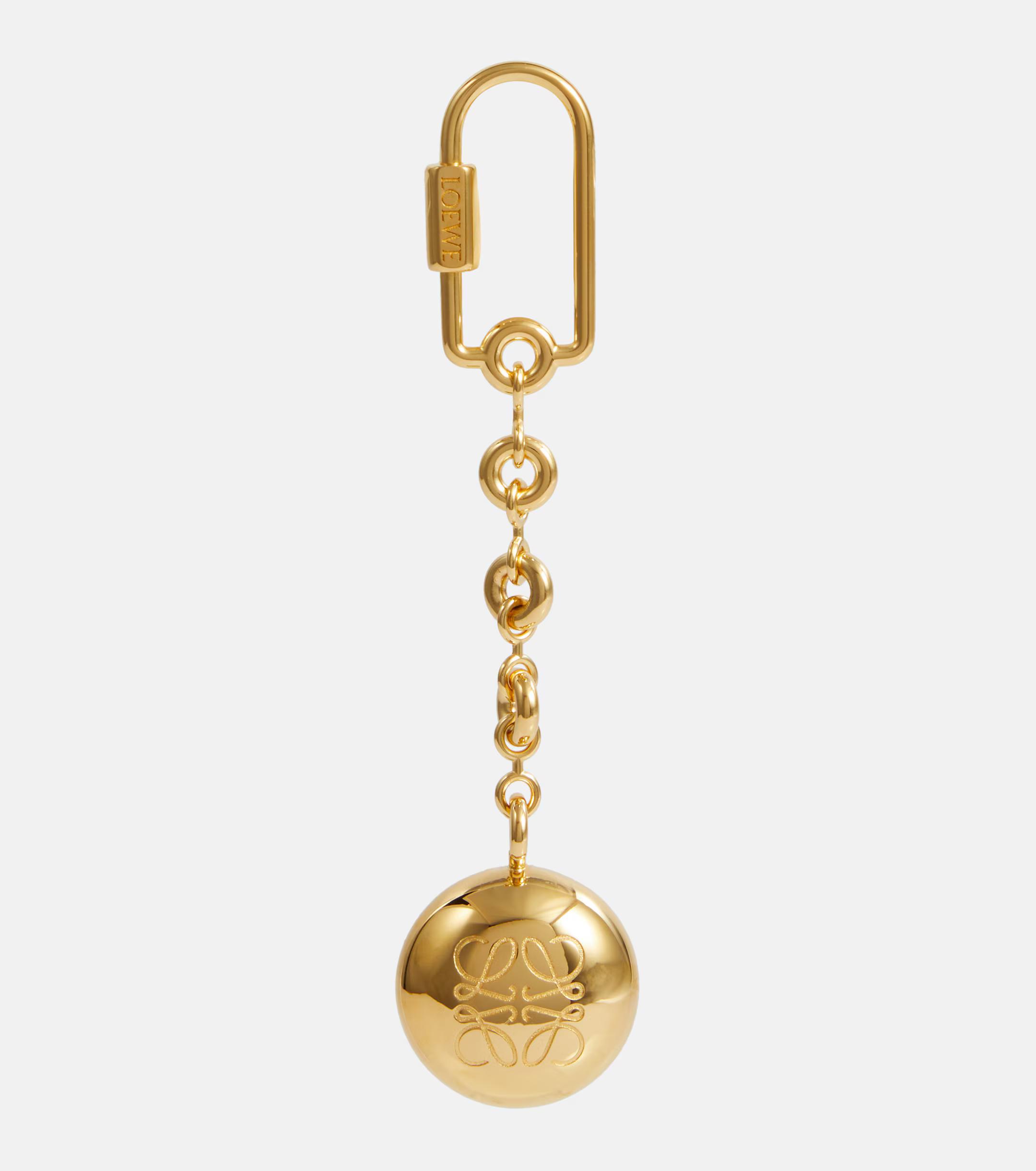Loewe Pebble Gold-Plated Leather Bag Charm