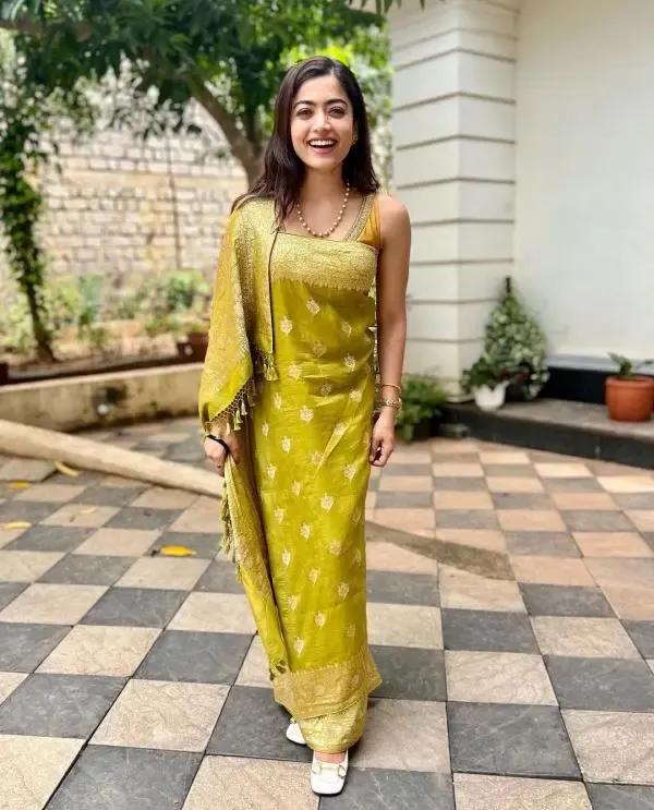 Rashimka Mandanna in another Coorgi drape sari