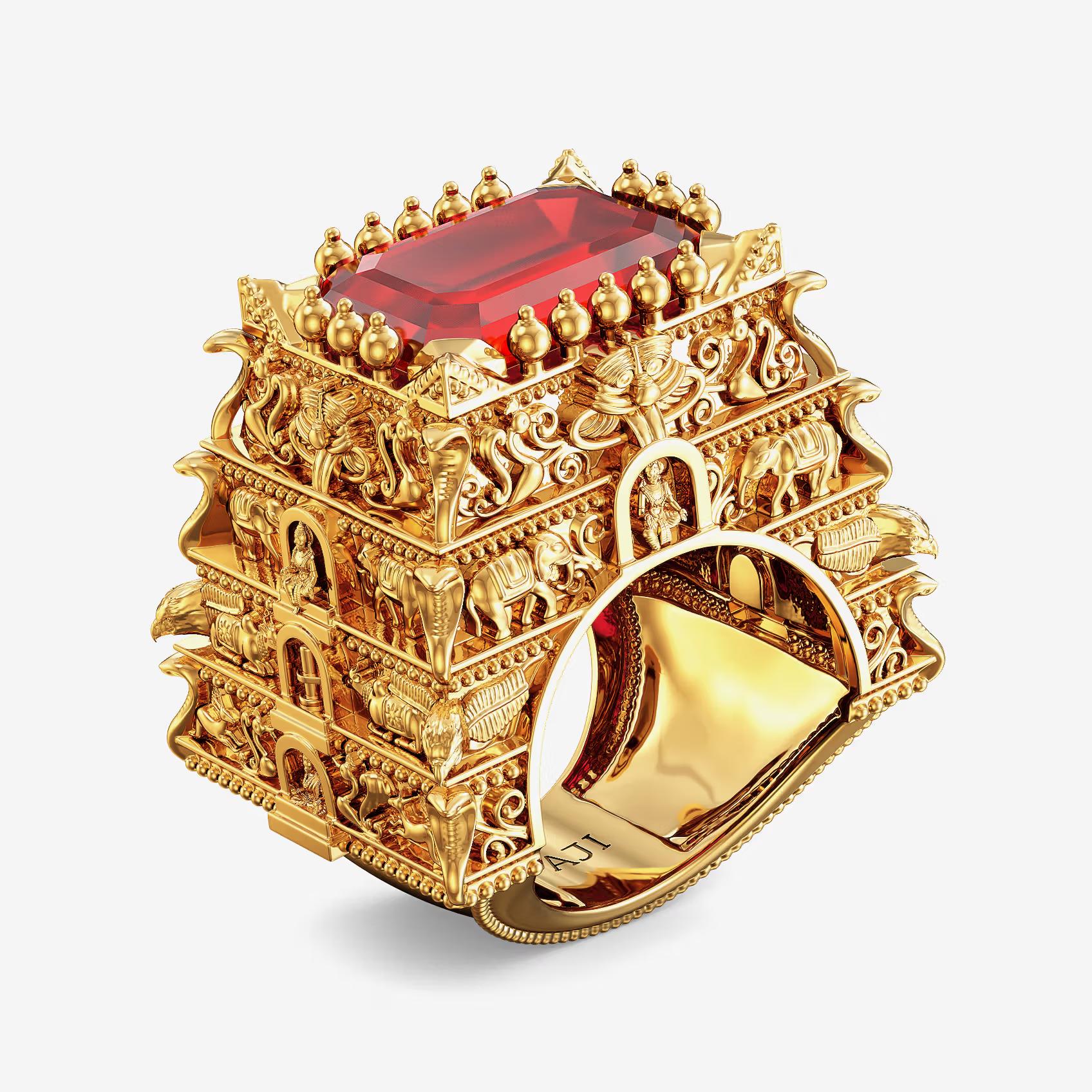 Mystic Temple Grandeur Gold Ring, Joyalukkas