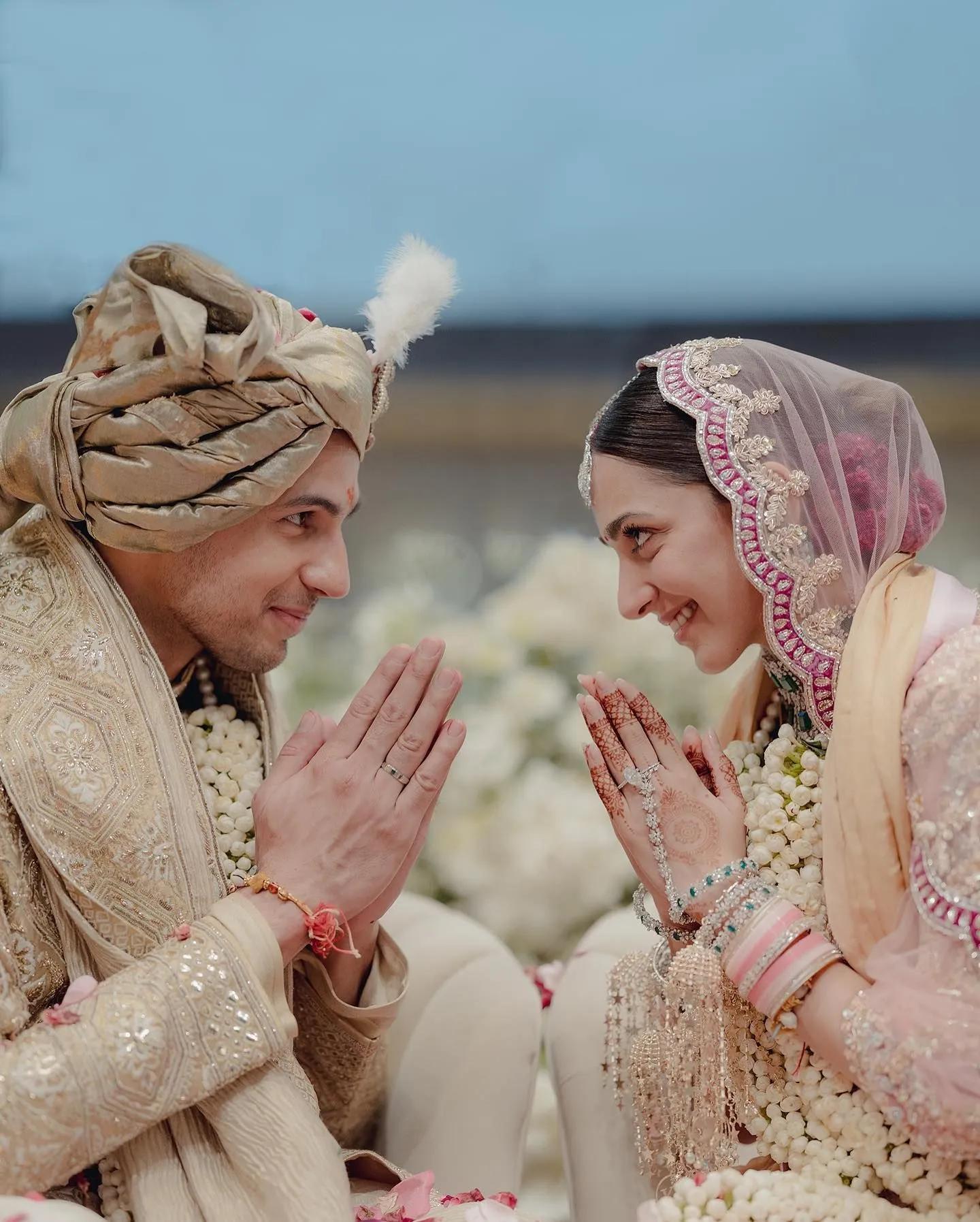 Kiara Advani wearing her hair in an updo at her wedding