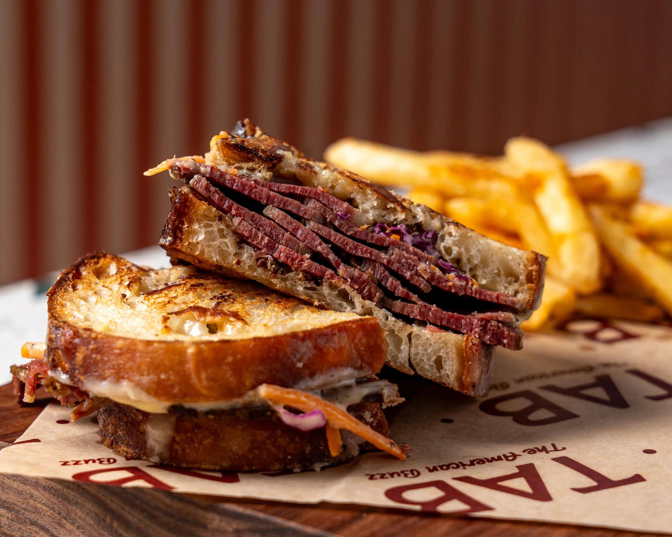 Pastrami sandwich at Tab