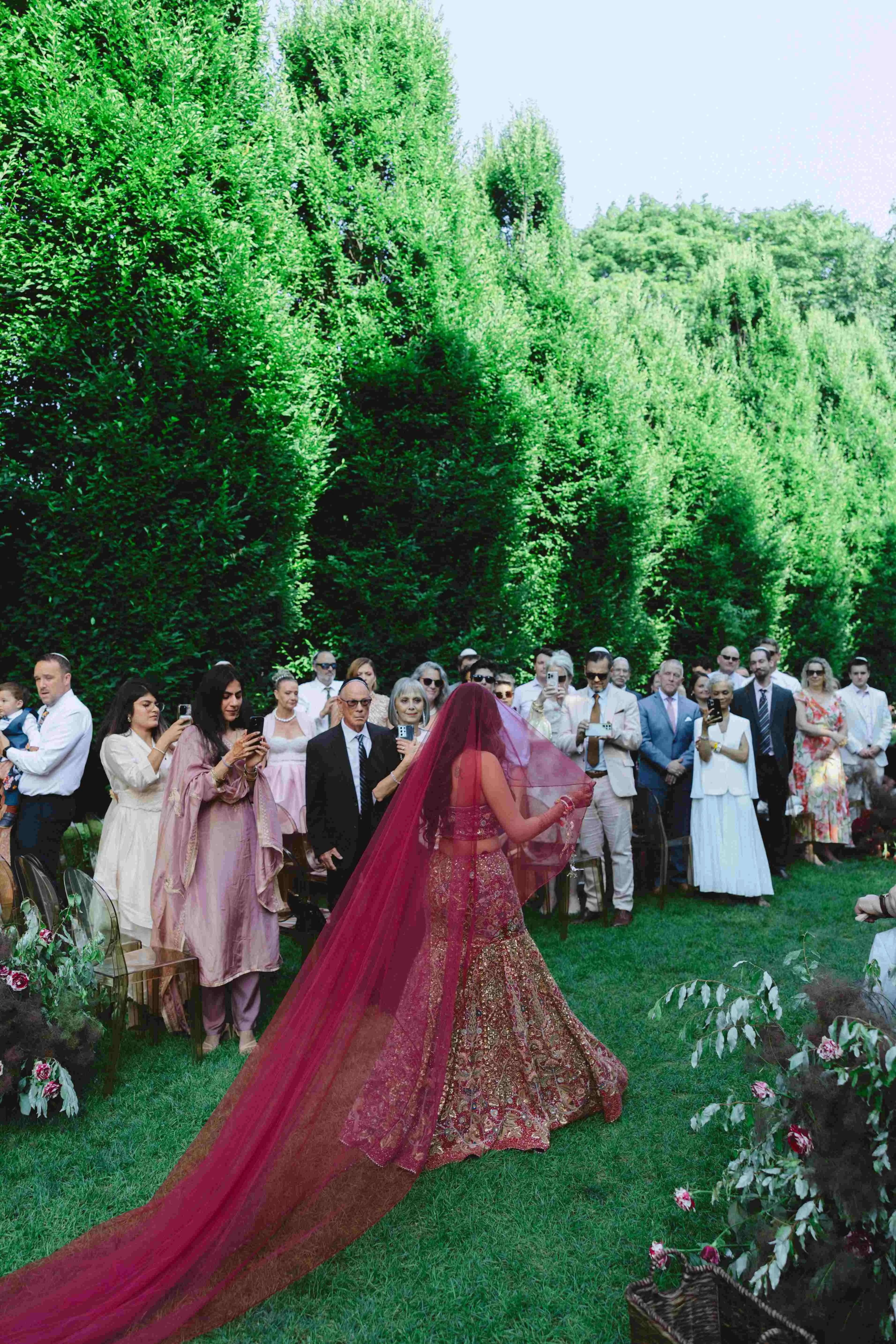 Ria in front of guests