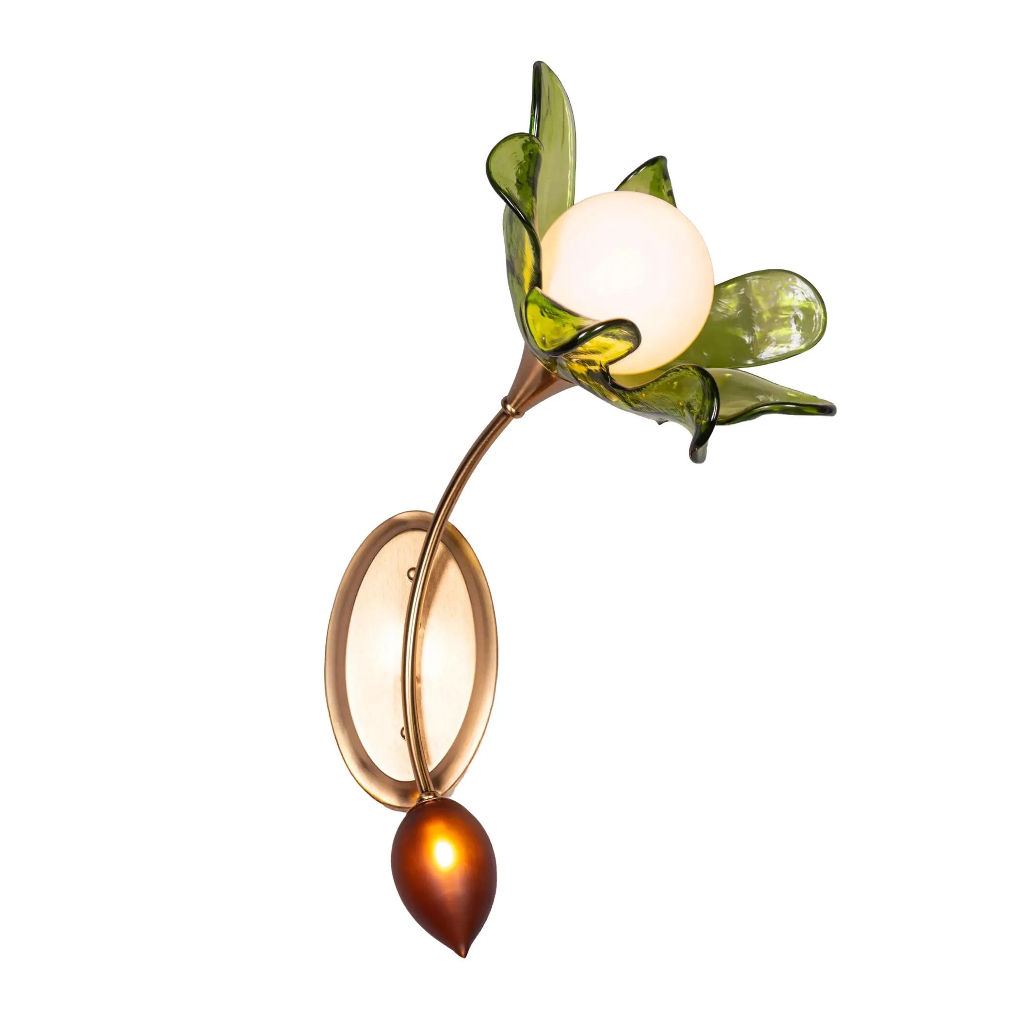 Woodsage & Midori Charm Glass Wall Light, The White Teak Company. 