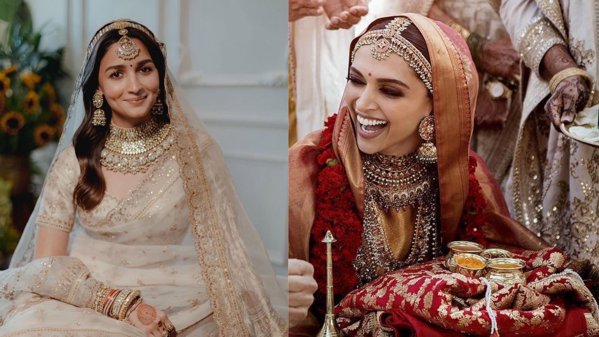 Alia Bhatt and Deepika Padukone at their weddings