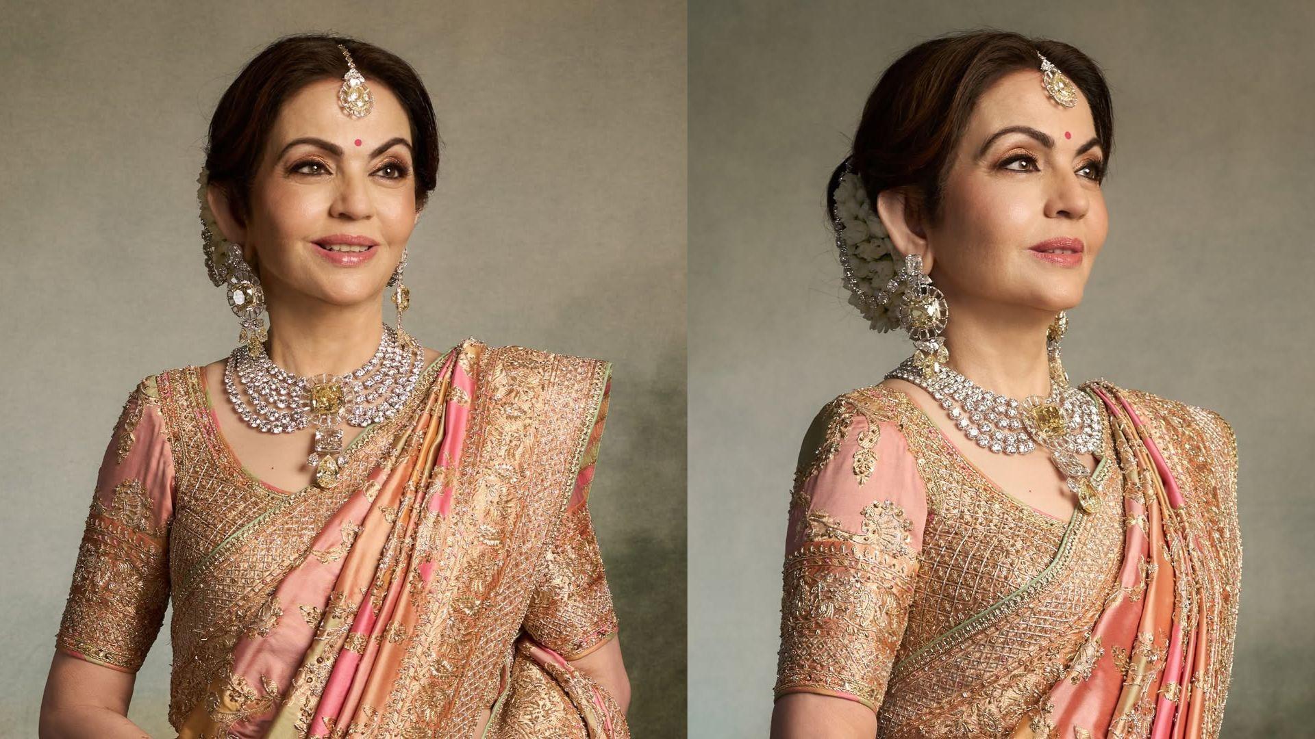 Nita Ambani in KC yellow sapphire necklace