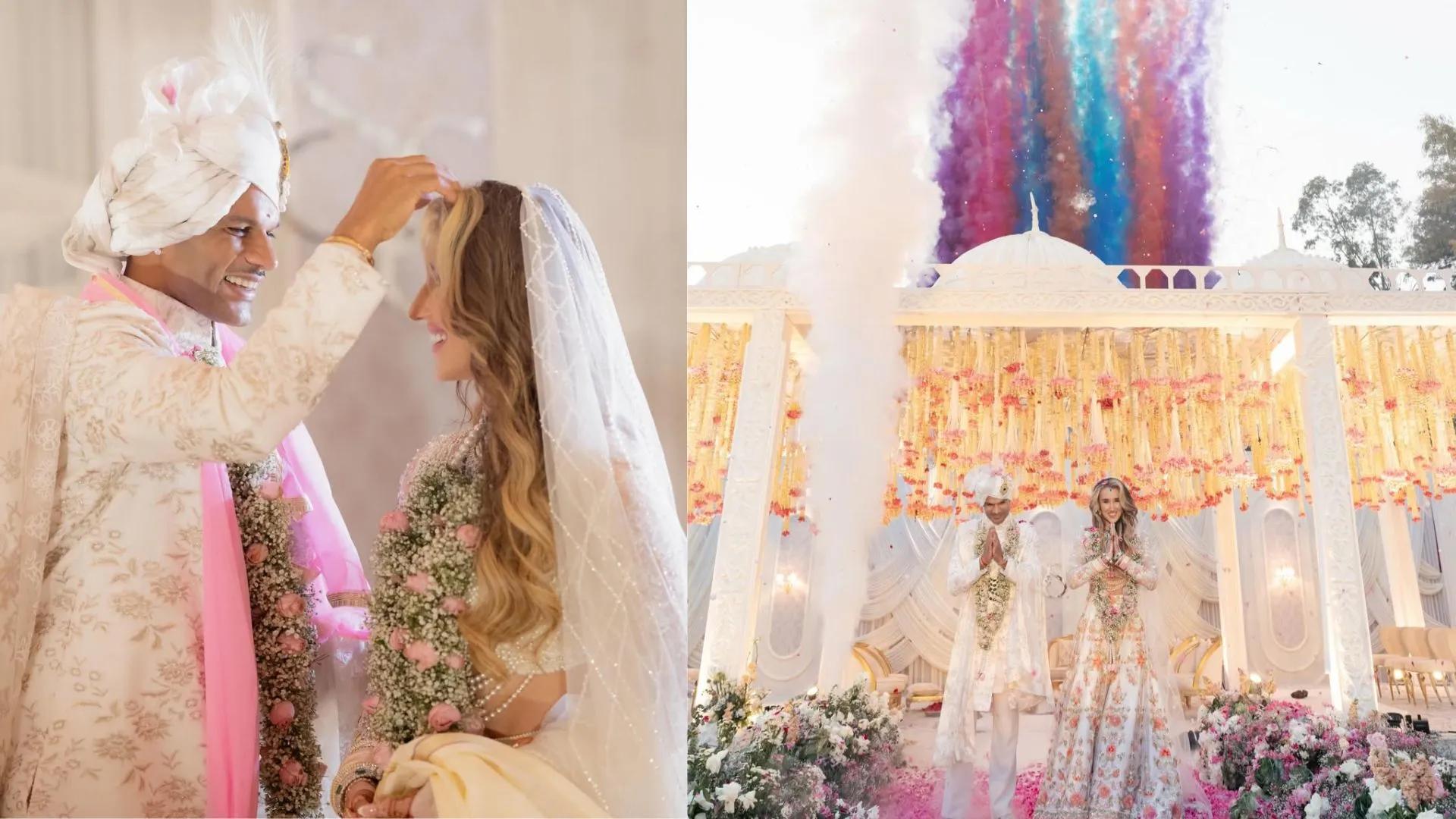 Shikhar Dhawan and Sophie Shine's wedding