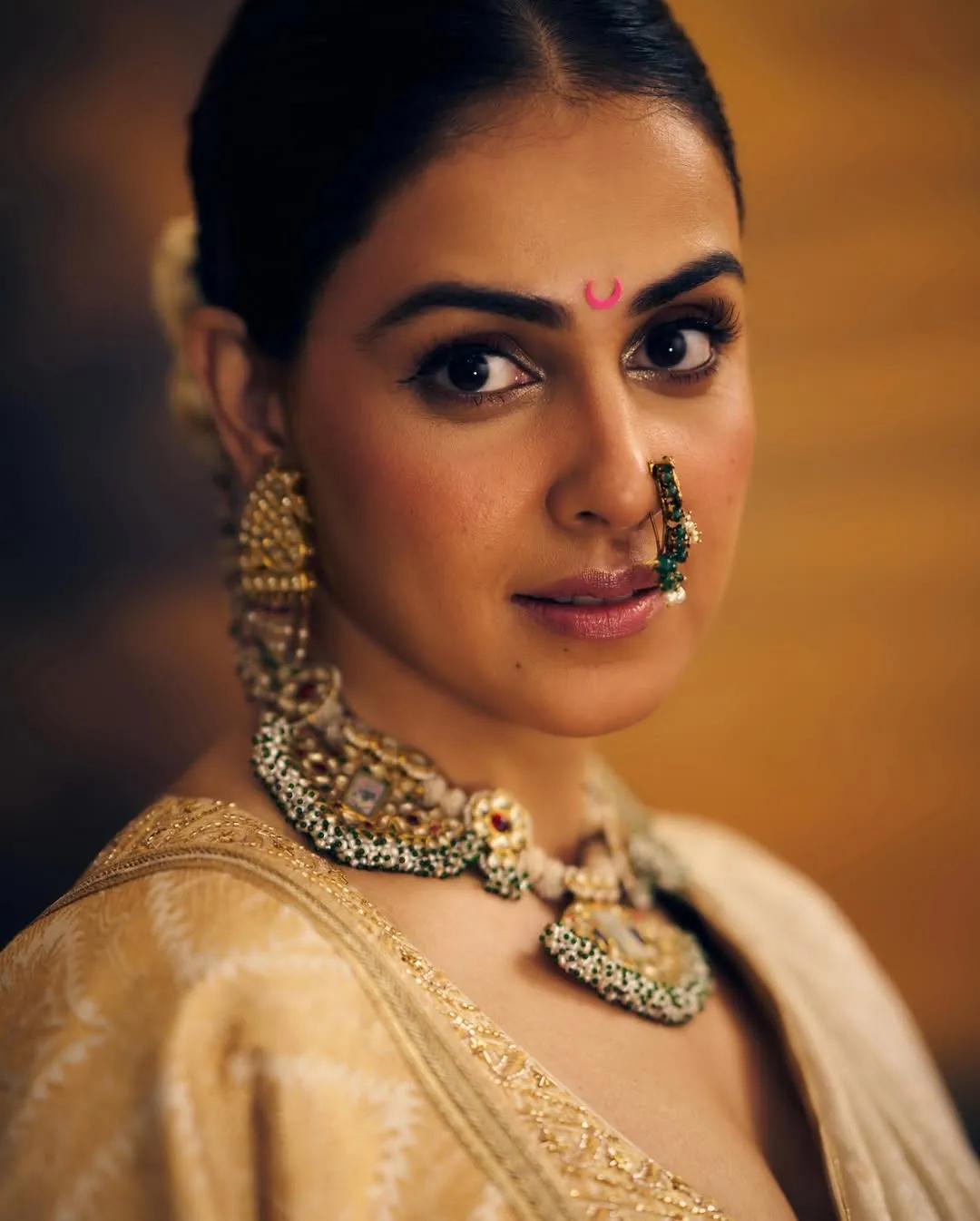 Genelia Deshmukh wearing the Chandrakor Bindi