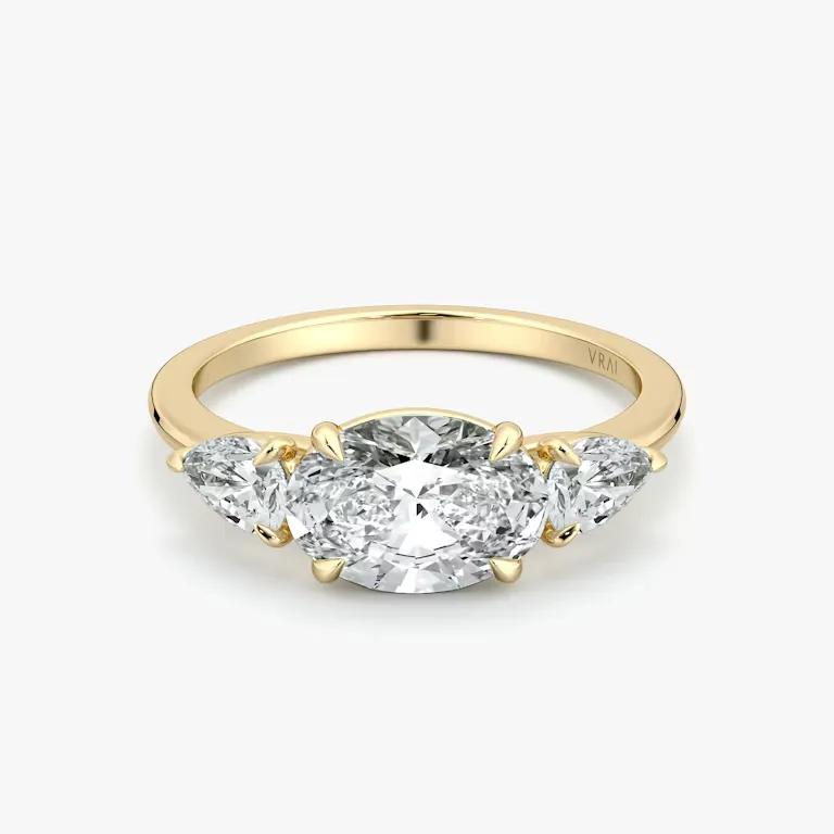 Three-stone East-West Ring