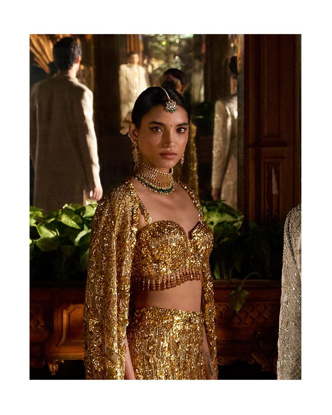 Model features Falguni Shane Peacock's statement piece