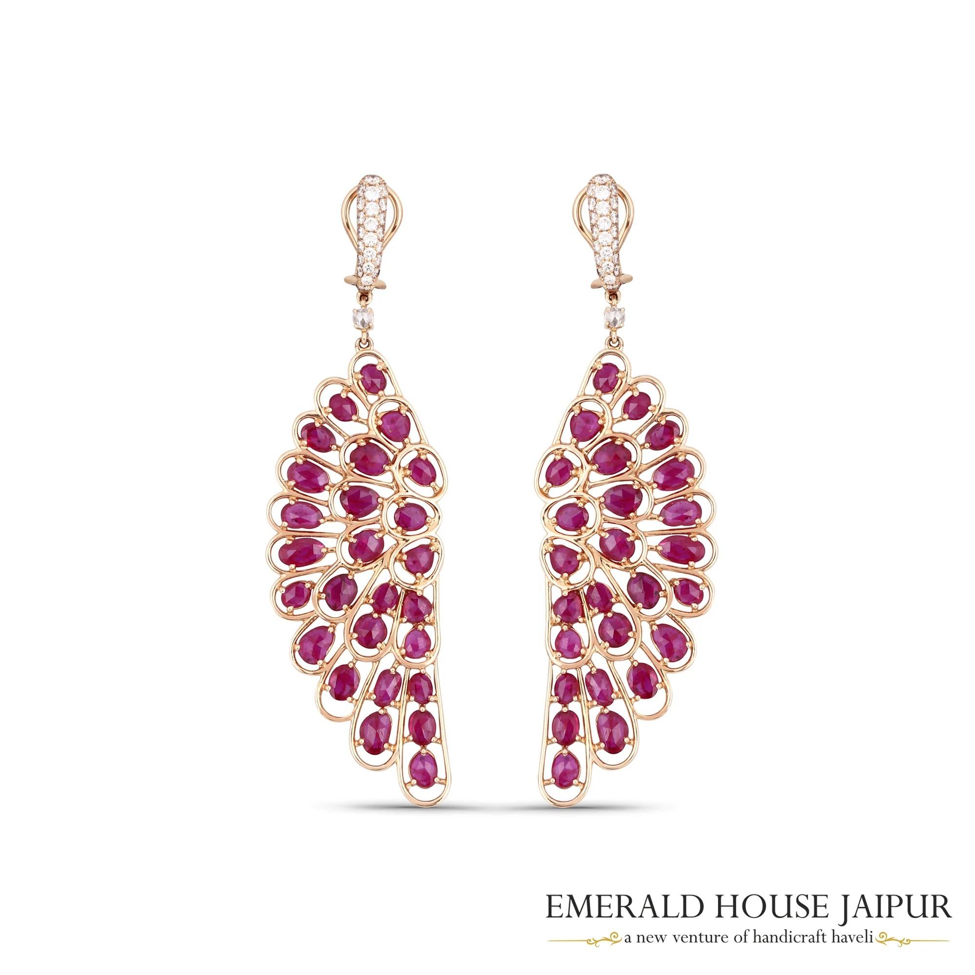 Ruby Earrings, Emerald House Jaipur