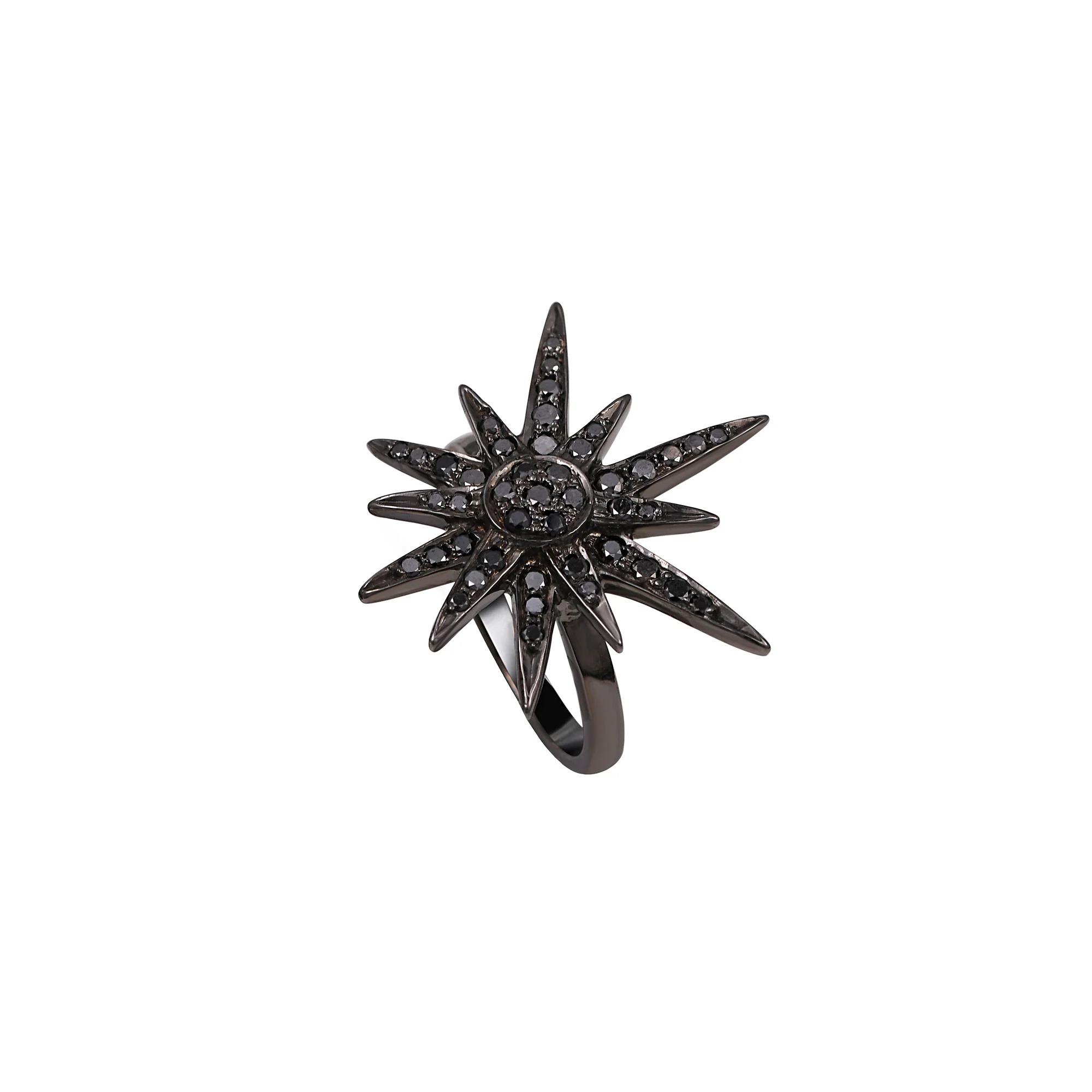 Star Black Diamond Ring, KAJ Fine Jewellery