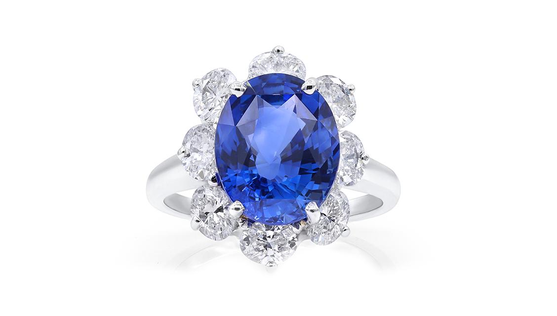 Ceylon Sapphire Entourage Ring, Oscar Heyman