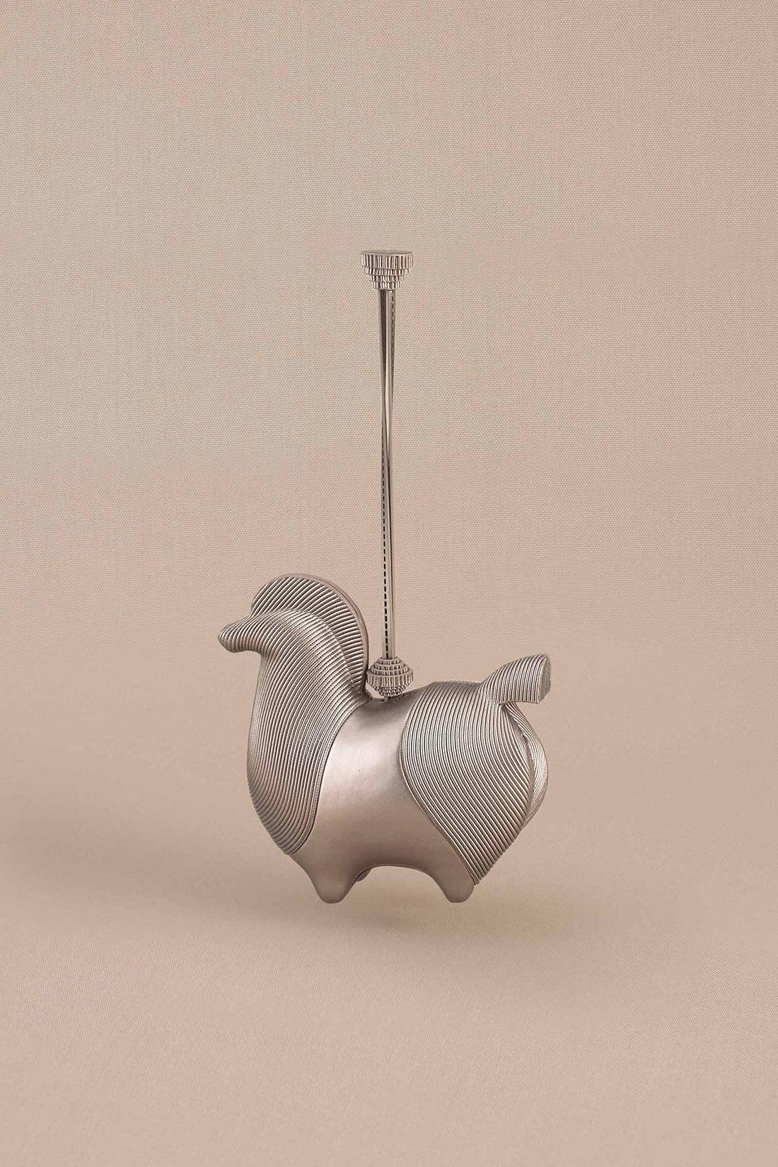 metallic sculptured bag from AMPM