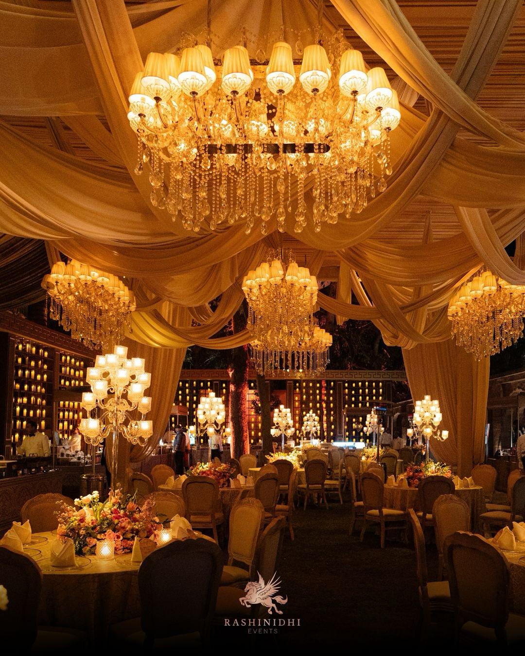 An Evening to Remember 🍷 The dining area came alive with mood lighting, cascading florals, and