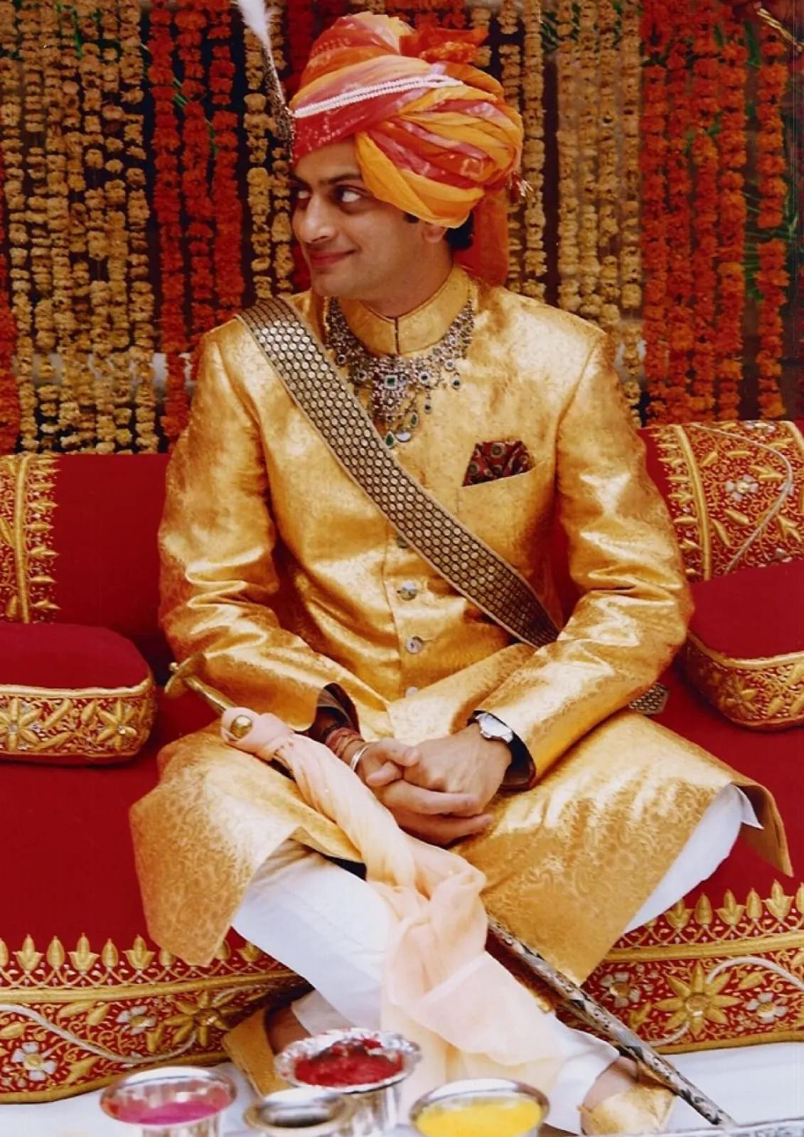 Designer Raghavendra Rathore on his wedding day