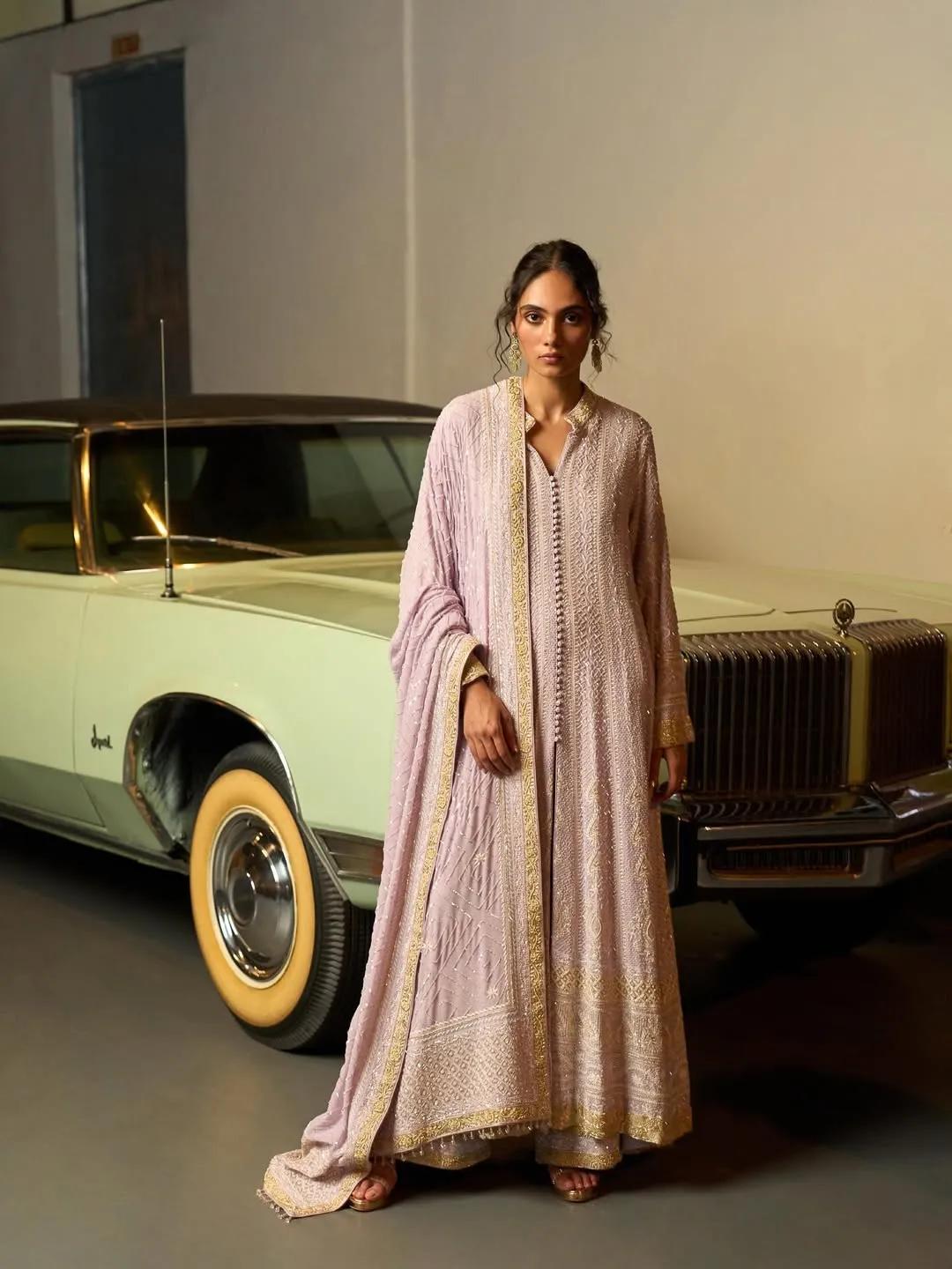 Anjul Bhandari’s luminous Chikankari