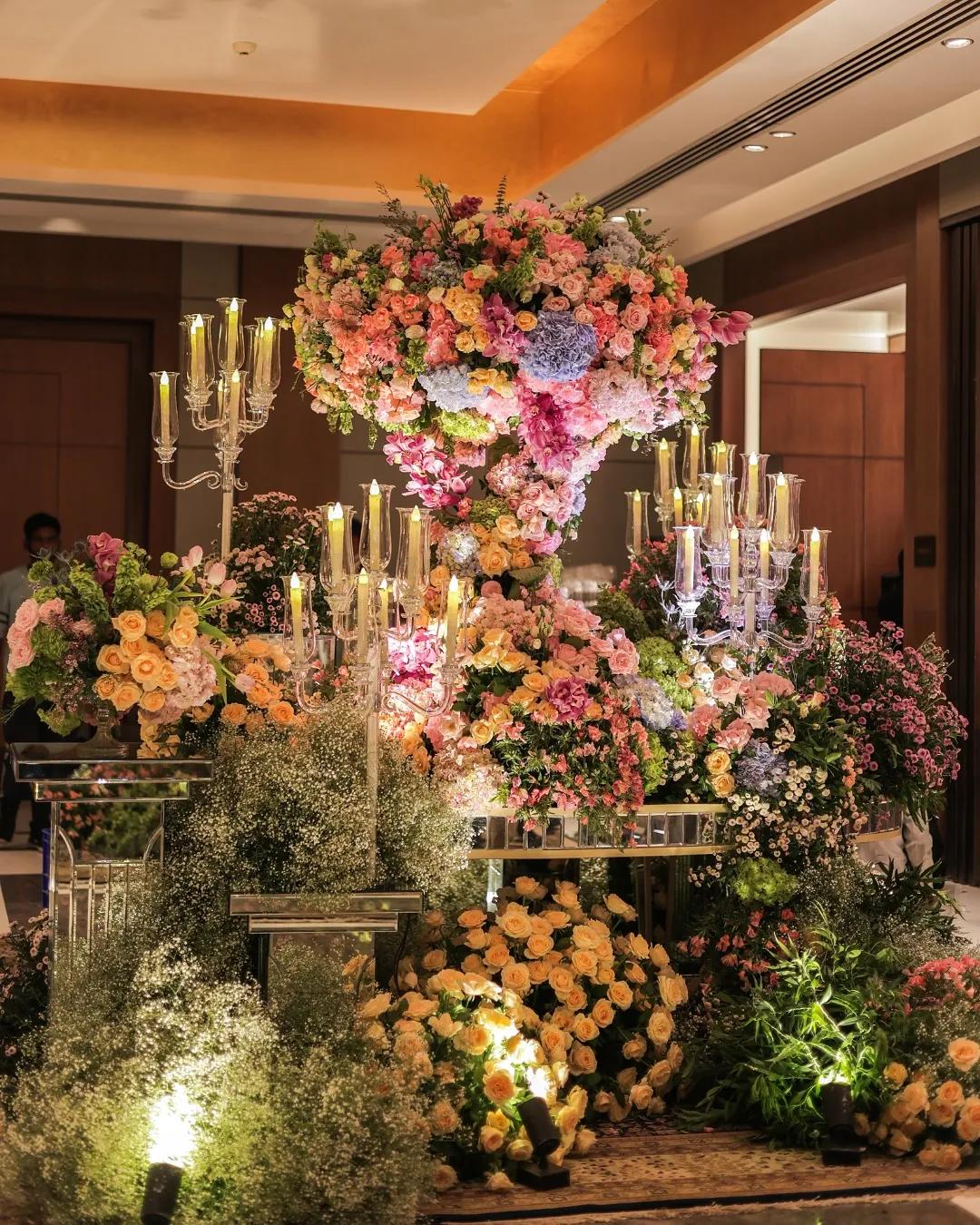 A floral symphony of hydrangeas, roses, and orchids set the stage for a roka that felt nothing s