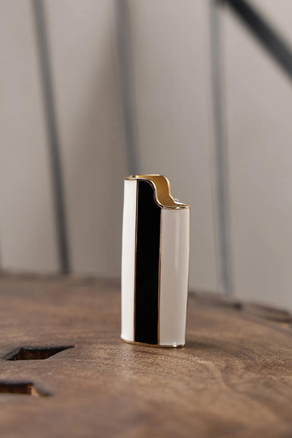 Ami Paris Gold Striped Lighter Holder