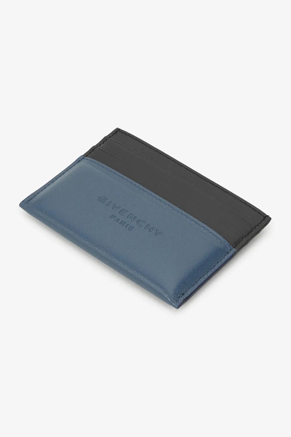 Givenchy Blue Bicolour Leather Card Holder