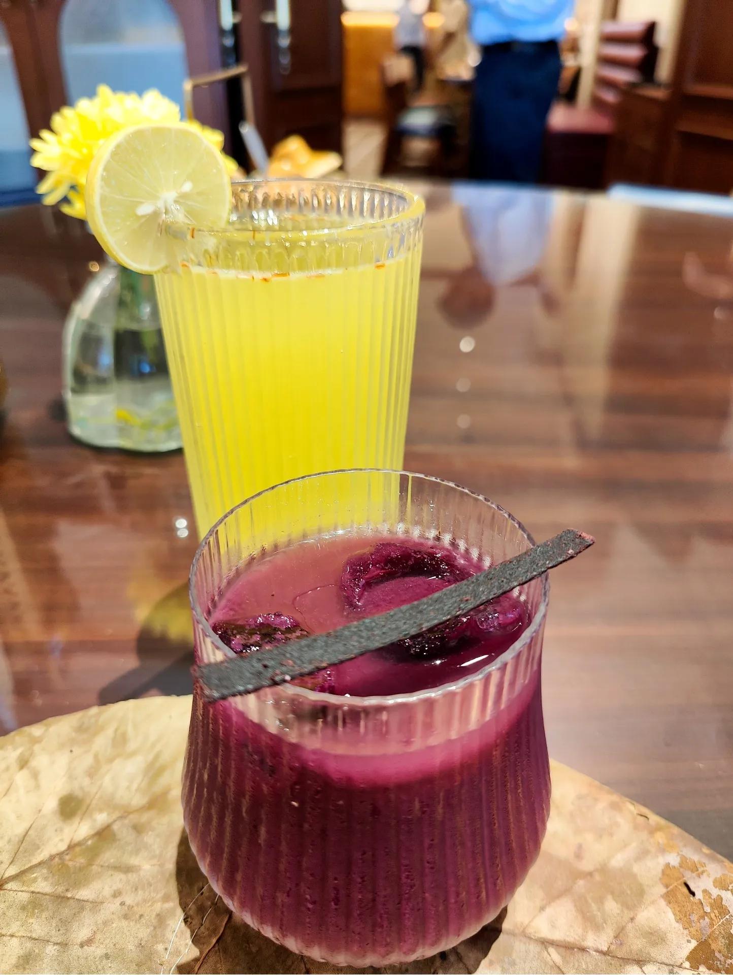 Jamun Masala Cooler and Saffron Lemonade