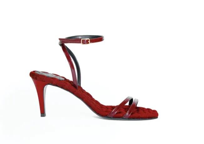 Laura Cranberry Brushed Leather-Effect, Aera