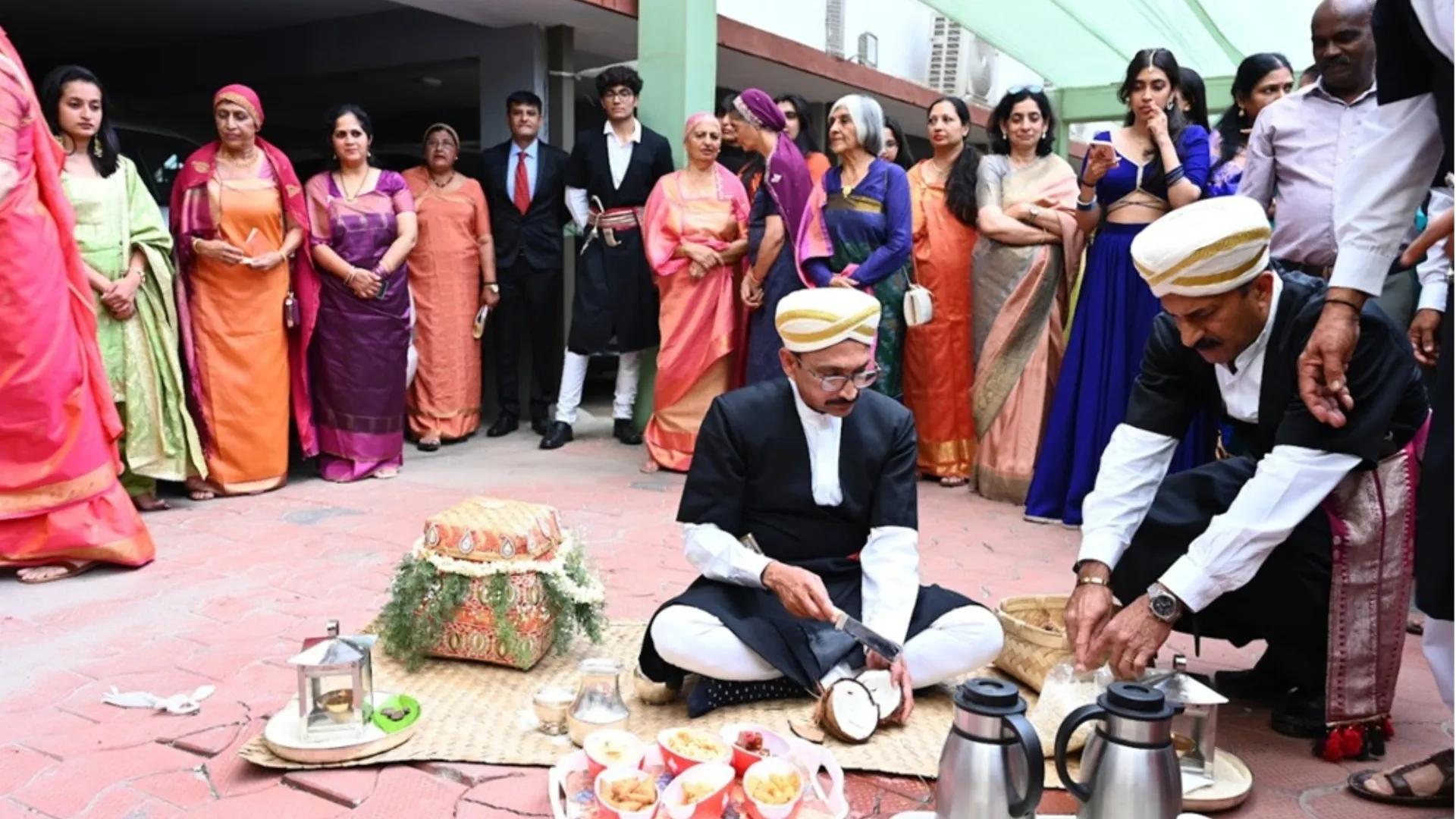 Kodava dishes being prepared at the wedding