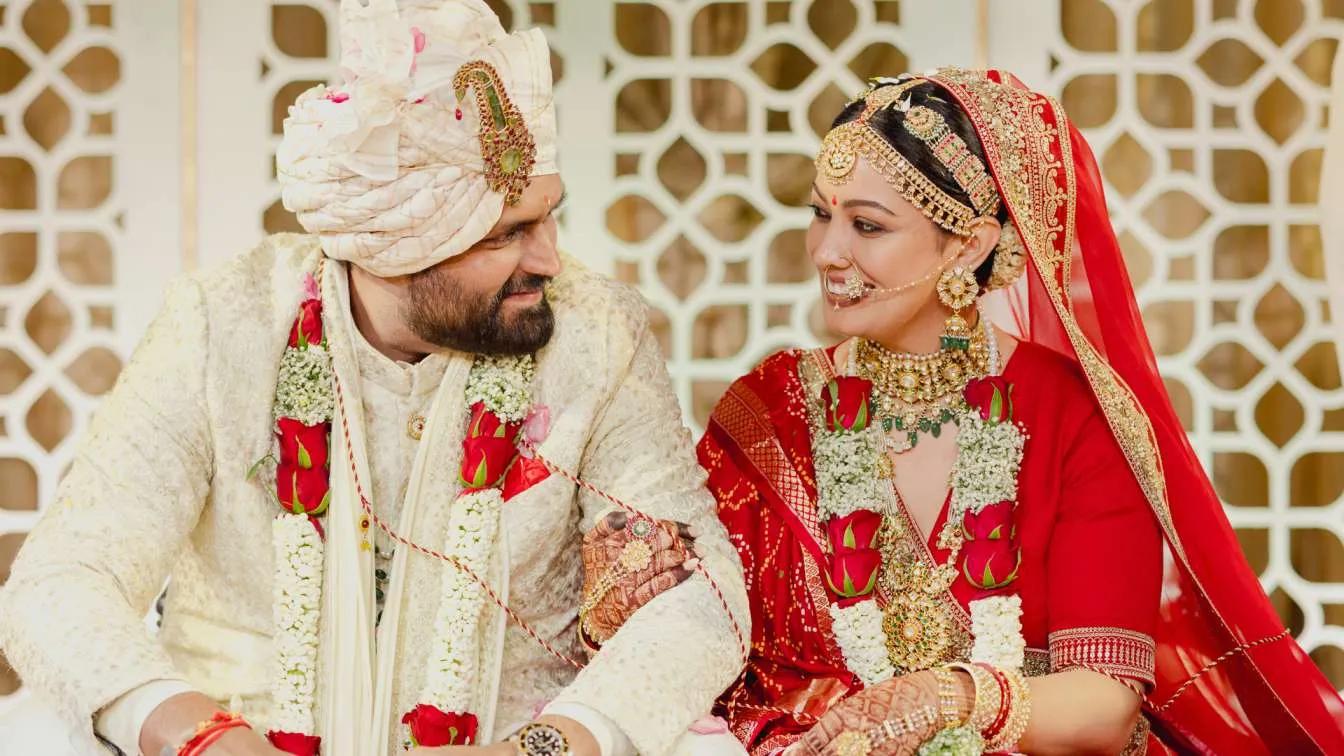Eka Lakhani and Ravi Bhagchandka at their wedding