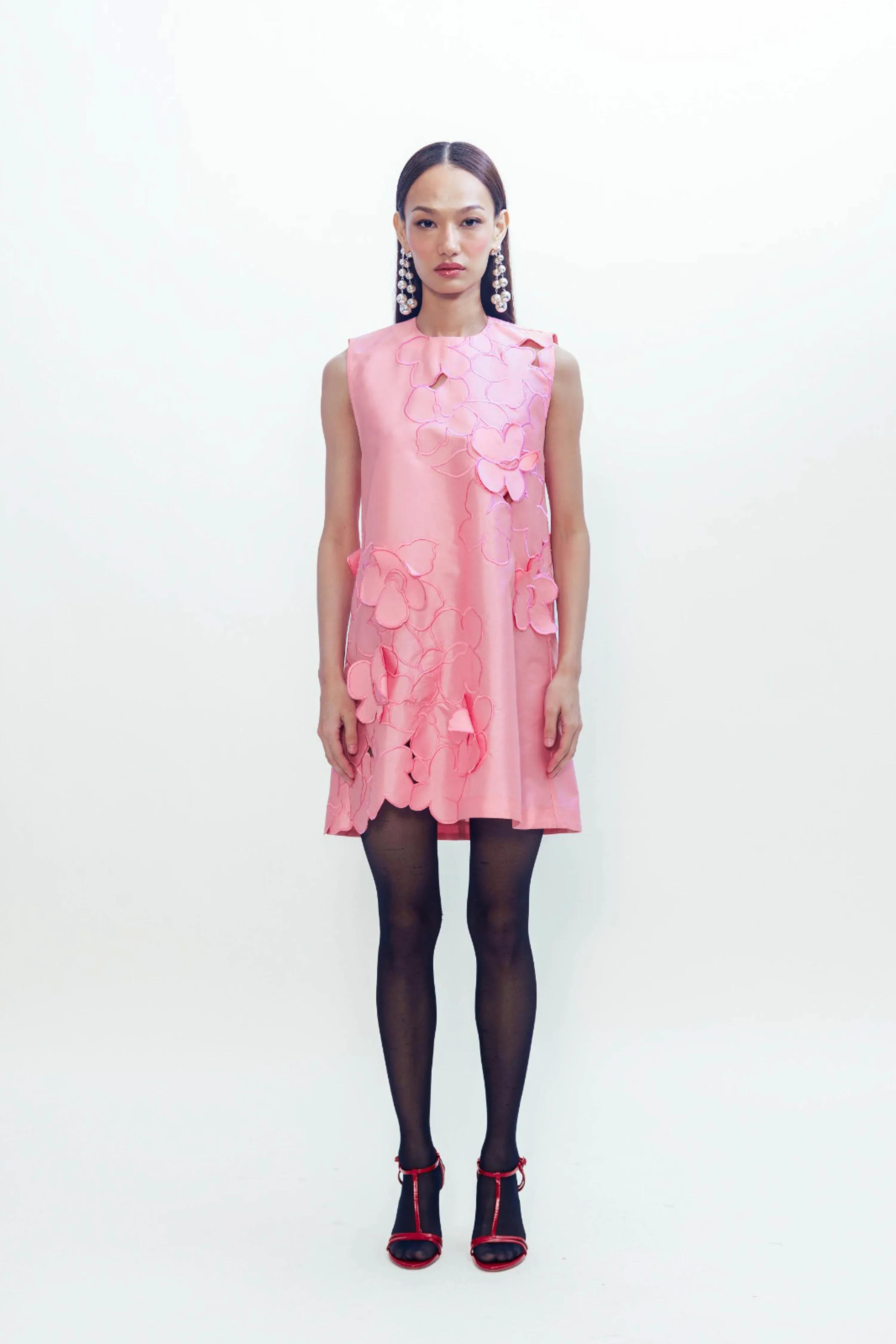 Lara Appliqué Dress, Lovebirds