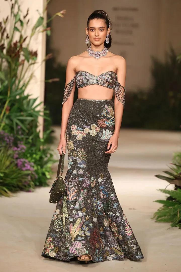 Tulle lehenga, Aisha Rao